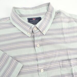 Vineyard Vines Mens 2XL Slim Fit Murray Shirt Striped‎ Short Sleeve - Minor Flaw